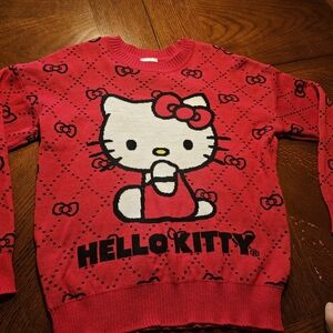 Hello Kitty Sanrio Co. Red Knit Sweater